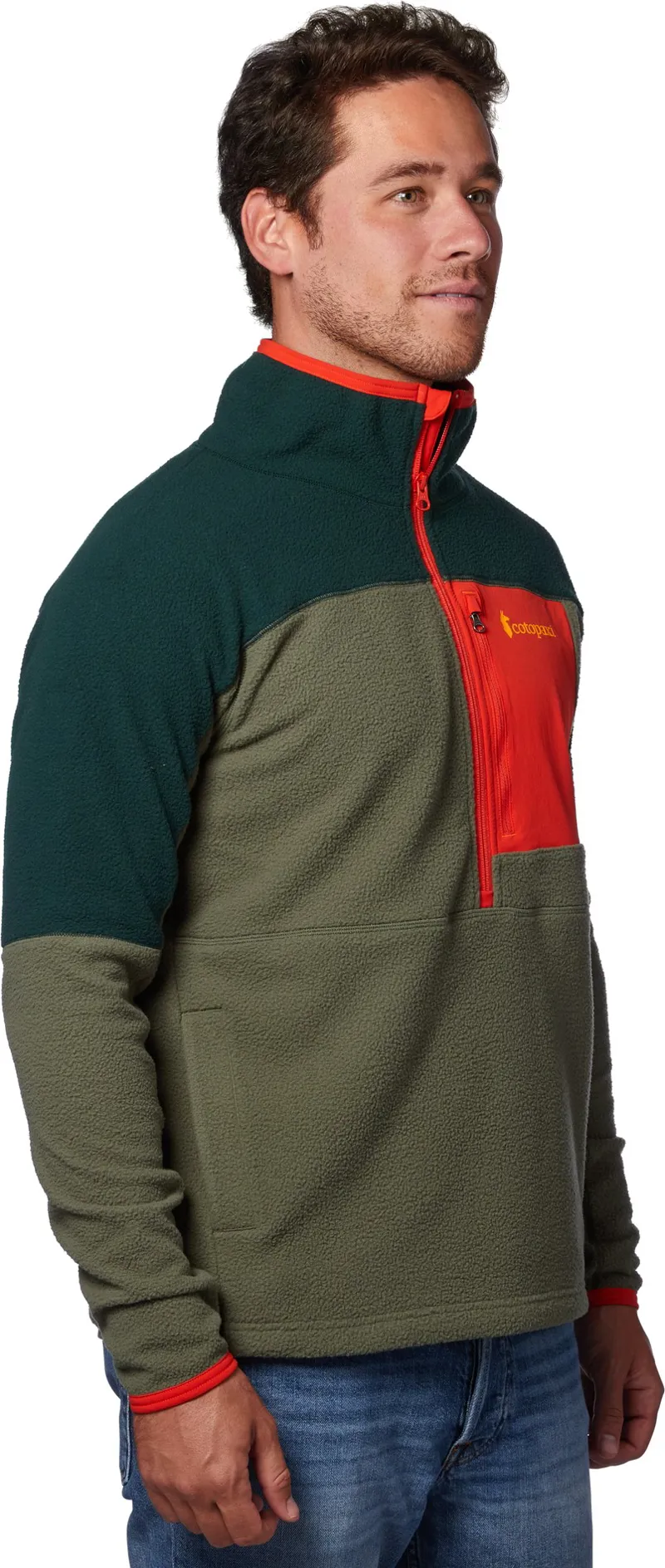 Cotopaxi Mens Dorado Half-Zip Fleece Jacket - Dark Forest-Spruce-4